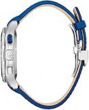Citizen Men's Eco-Drive Promaster Land MX Sport Racer Chronograph Watch in Stainless Steel with Blue Leather Strap, Blue Dial (Model: BL5571-09L)
