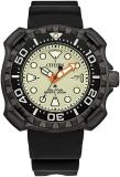 Citizen Eco-Drive Postmaster Dive Yellow Dial Black Polyurethane Strap | 46mm | BN0227-25X