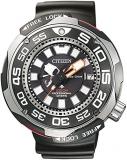 Citizen Men Analogue Eco-Drive Watch with Rubber Strap BN7020-09E, Black, Strap