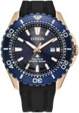 Citizen Eco-Drive Promaster Dive Blue Dial Black Polyurethane Strap Watch | 45mm...