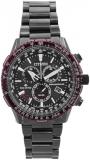 Citizen Promaster Perpetual Alarm World Time Chronograph GMT Black Dial Men's Watch CB5009-55E