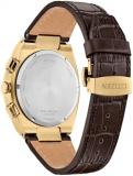 Citizen Axiom SC Black Dial Brown Leather Strap Watch 43mm - CA4583-01E
