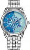 Citizen Women's Eco-Drive Disney Princess Frozen Crystal Watch and Pin Gift Set in Silver Stainless Steel Watch, Blue Dial (Model: FE7091-61W)