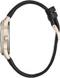 Citizen Women's Eco-Drive Pixar Ratatouille Rose Gold Stainless Steel Watch with Black Quilted Leather Strap (Model: FE7103-04W)