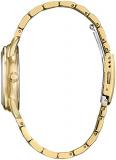 Citizen Eco-Drive Ladies' Disney Mickey Mouse Flowers "Thru the Mirror" Gold Stainless Steel Watch, 3-Hand, 36mm (Model: FE7093-57W)