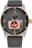 Citizen Eco-Drive Special Edition Disney 100 Mickey Mouse Club Watch and Pin Box Set, Gray Leather Strap Style: AW1794-47W