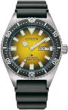 Citizen Promaster Diver Automatic Yellow Dial Men's Watch NY0120-01X
