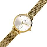Citizen Q&Q QA97J001Y Women's Wrist Watch, Mesh Strap, Quartz, Stone, Gold,, gold, Bracelet Type