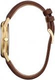 Citizen Eco-Drive Special Edition Disney 100 Mickey Mouse Fan Fare Gold Stainless Watch and Pin Box Set, Brown Leather Strap (Model: AW1783-43W)