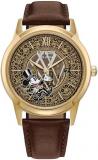 Citizen Eco-Drive Special Edition Disney 100 Mickey Mouse Fan Fare Gold Stainless Watch and Pin Box Set, Brown Leather Strap (Model: AW1783-43W)