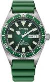 Citizen Analog Green Dial Men's Watch-NY0121-09X, Green, Modern
