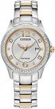 Citizen Ladies' Classic Silhouette Crystal Eco-Drive Watch, 3-Hand Date, Luminou...