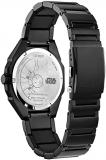 Citizen Men's Eco-Drive Star Wars Death Star Black IP Stainless Steel Watch, 3-Hand, Luminous,41mm (Model: BJ6539-50W)