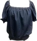 Michael Kors Womens Basics Top Large Navy