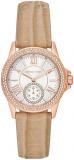 Women's Mini Everest Quartz Three-Hand Luggage Suede Leather Watch 33mm