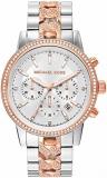 Michael Kors Women's Ritz Quartz Watch with Stainless Steel Strap, Two-Tone, 20 (Model: MK6938)