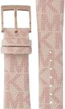 Michael Kors Women's Rose Gold/Rose Logo Pyper Stainless Steel & Leather Watch Watch for Women with Steel, Leather, or Silicone Band