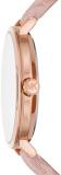 Michael Kors Women's Rose Gold/Rose Logo Pyper Stainless Steel & Leather Watch Watch for Women with Steel, Leather, or Silicone Band