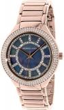 Michael Kors MK3397 Women's Kerry Rose Stainless Steel Black Mother of Pearl Dia...