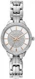 Michael Kors Allie Three-Hand Stainless Steel Watch with Glitz Topring