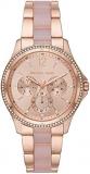 Michael Kors Women's Riley Multifunction Rose Gold-Tone Stainless Steel Watch MK...