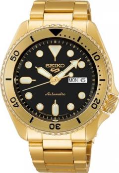 Seiko SRPK18 5 Sports Skx Sports Style Automatic Watch, Made in Japan, Made in Japan, U.S. Special Creation SRPK18, Men's Black x Gold, Sporty