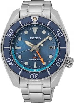 Seiko SFK001J1 Prospex Solar Divers Sea Solar GMT SUMO Diver's 200m Men's Watch, Blue, Bracelet Type
