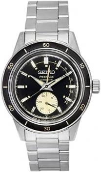 SEIKO SSA449J1,Men's Presage,Automatic,Stainless,Hardlex Glass,Silver Tone,Black Dial,WR,SSA449