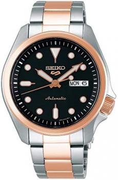 Seiko SRPE58 Seiko 5 Sports Men's Watch Silver-Tone, Rose Gold-Tone 40mm Stainless Steel