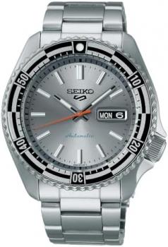 SEIKO SRPK09 Men's 5 Sports Special Edition - Silver Dial Stainless Steel Band 100 Meters Water Resistant