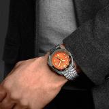 Seiko SSK005K1 SSK005K1 Sports Shop Limited Edition GMT Movement Orange Automatic Hand Winding SKX Sports Style, orange, Bracelet Type