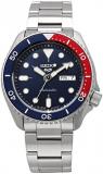 Seiko SRPD53 Men's 5 Sports SKX Sports Style Automatic Mechanical Wristwatch, Limited Edition, Blue x Red, blue/red, Bracelet Type