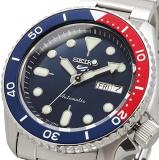 Seiko SRPD53 Men's 5 Sports SKX Sports Style Automatic Mechanical Wristwatch, Limited Edition, Blue x Red, blue/red, Bracelet Type