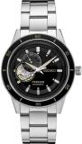 SEIKO SSA425 Watch for Men - Presage Collection - Stainless Steel Case and Bracelet, Black Dial, Automatic Movement, and 50m Water Resistant