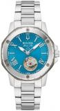Bulova Women's Automatic Marine Star Watch Steel/Turquoise 98L317