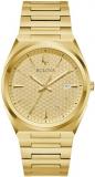 Bulova Mens Classic Quartz Gold Stainless Steel Watch, Champagne Pattern Dial, Style:97B226