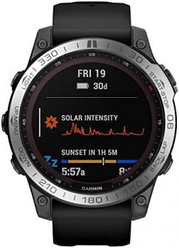 Stainless Steel Bezel Ring Compatiable with Garmin Fenix 7 Watch, Bezel Ring Adhesive Cover Anti Scratch & Collision Protector for Garmin Watch Accessory (Silver - Not for 7S/7X))