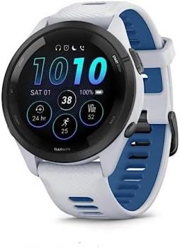Garmin Forerunner 265 Running Smartwatch, Colorful AMOLED Display, Training Metrics and Recovery Insights, Whitestone and Tidal Blue
