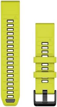 Garmin QuickFit, 22mm AmpYellow/Graphite Silicone Band