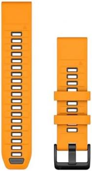 Garmin QuickFit, 22mm SparkOrange/GraphiteSilicone Band