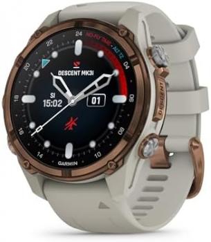 Garmin Descent™ Mk3i, Dive Computer and Multisport GPS Smartwatch, Air Integration, French Gray