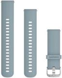 Garmin Quick Release Accessory Band 20 mm- Dark Brown Leather Large, Seafoam-Silver (010-12691-06)