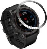 Stainless Steel Bezel Ring Compatiable with Garmin Fenix 7 Watch, Bezel Ring Adhesive Cover Anti Scratch & Collision Protector for Garmin Watch Accessory (Silver - Not for 7S/7X))
