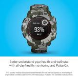 Garmin Instinct Solar, Rugged Outdoor Smartwatch with Solar Charging Capabilities, Built-in Sports Apps and Health Monitoring, Lichen Camo (Renewed)