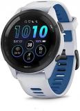 Garmin Forerunner 265 Running Smartwatch, Colorful AMOLED Display, Training Metrics and Recovery Insights, Whitestone and Tidal Blue