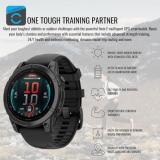 Garmin Fenix E 47mm GPS Smartwatch with 1.3-Inch AMOLED Display (Slate Gray Steel and Black) Bundle with Waterproof Hard Case (Black) and Focus Camera Charger Stand (3 Items)