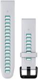 Garmin QuickFit 20 mm Watch Band - Whitestone/Aqua Silicone Band