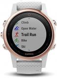 Garmin Fenix 5S Sapphire, Multisport GPS Smartwatch/Fitness Band with Heart Rate Monitoring - Rose Godltone with White Band
