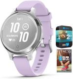 Garmin 010-02891-01 Lily 2 Active Smartwatch Silver with Purple Jasmine Silicone Band Bundle with Tech Smart USA Fitness & Wellness Suite and 2 YR CPS Enhanced Protection Pack