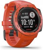 Garmin Instinct, Rugged Outdoor Watch with GPS, Features GLONASS and Galileo, Heart Rate Monitoring and 3-Axis Compass, Flame Red
